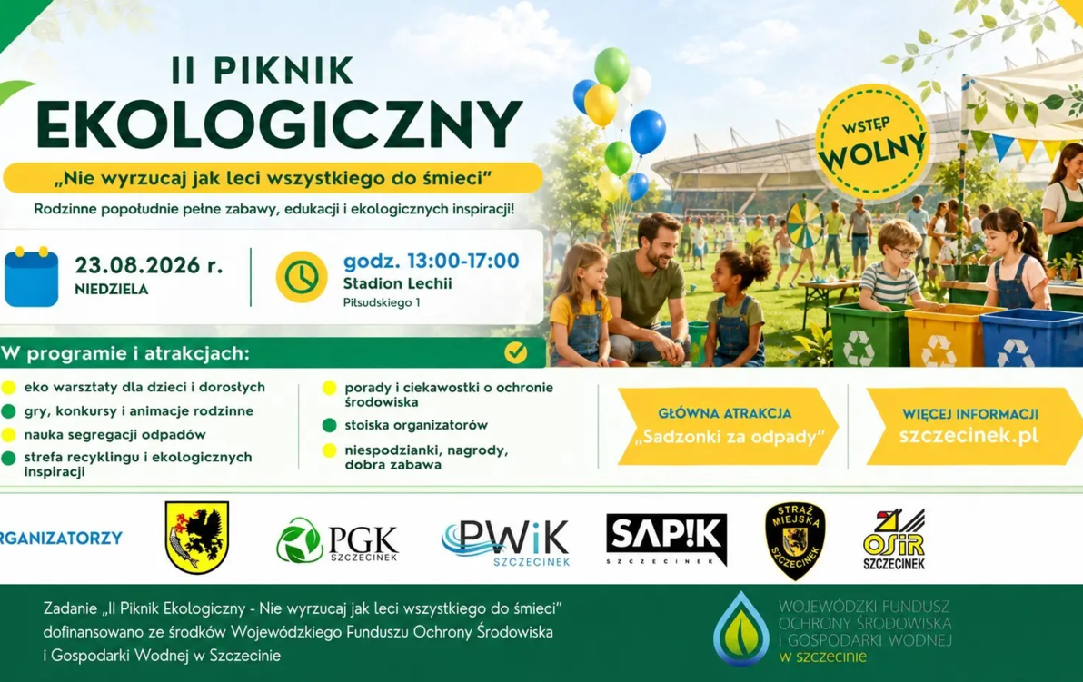 aktualność: II Piknik Ekologiczny coraz bliżej. Widzimy się w niedzielę (23 sierpnia) na stadionie Lechii
