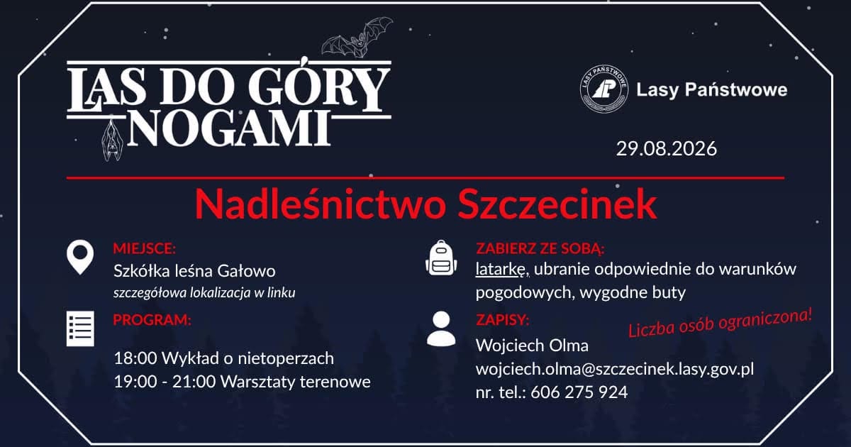 aktualność: Szczecineccy leśnicy zapraszają na „Las do góry nogami”